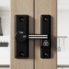 Youngdal Hardware Sliding Door Latch Lock C3(Black)