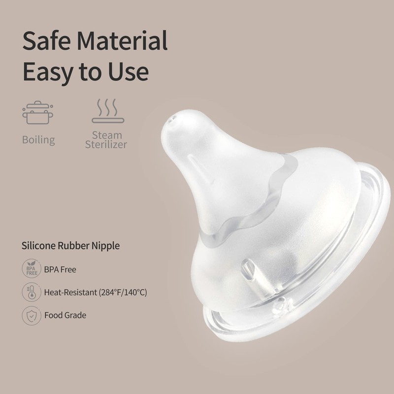 Pigeon Silicone Nipple (S) with Latch-On Line, Natural Feel, 1+