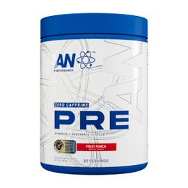 AN Performance Non-Stimulant Pre-Workout Supplement | Zero Caffeine Energy Drink Mix | Beta Alanine + Citrulline | Third-Party Tested | Informed Sport Certified | Fruit Punch | 30 Servings