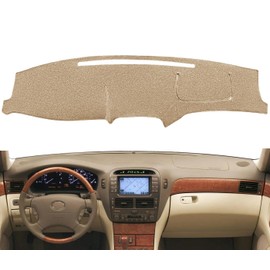 Dash Cover Mat Custom Fit for Lexus LS430 Dashboard Pad Carpet Protector F243 (Beige)