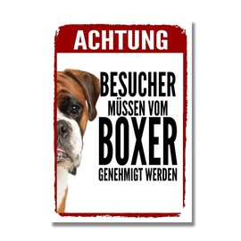 Boxer Approval Dog Sign Saying Door Sign Dog Sign Warning Sign