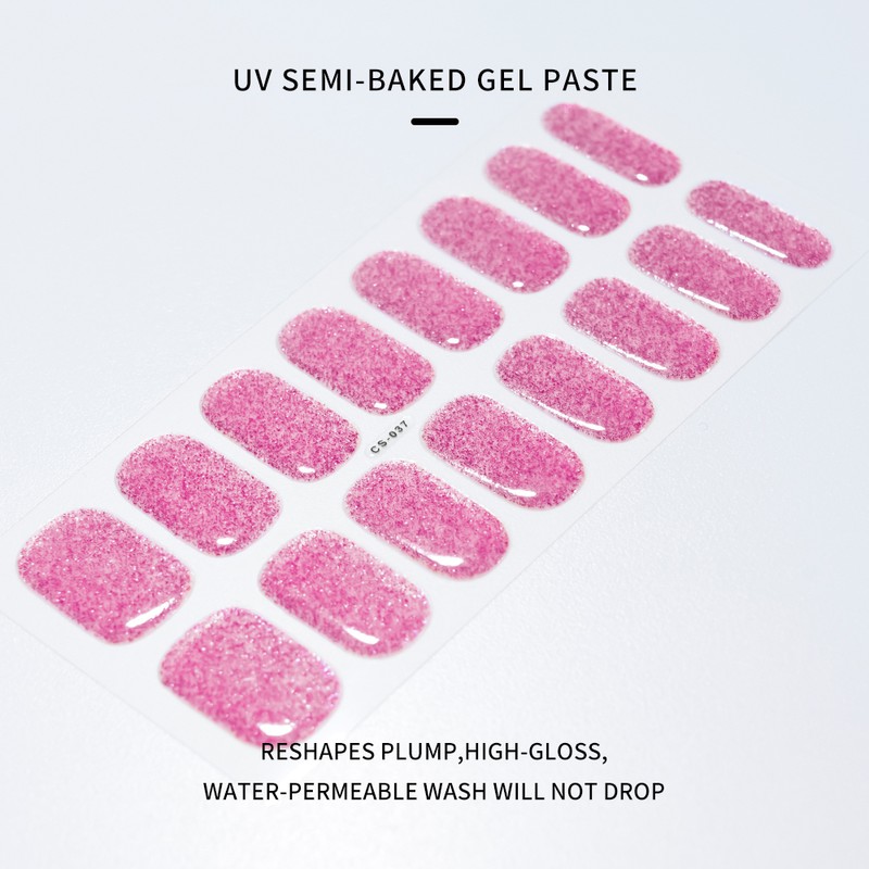 Semi-Cured Gel Nail Strips for DIY Manicure – 14/16 Full-Cover