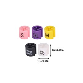 ULTECHNOVO 90 Pcs Plastic Size Garment Markers with Color-Coding Clips for Clothes Hangers Sizes Xxs to 4Xl for Retail and Laundry Organization