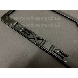 License Plate Frame Shop 1x (BLK) LexusSTYLE 3D Emblem BLACK Stainless License Plate Frame RUST FREE