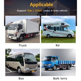 Wireless Solar TPMS Tire Pressure Monitoring System with LCD Display, 4 Sensors for RV, Trailer, SUV, Secure Fixation and Wide Applicability