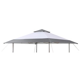 Canopy Replacement Top Compatible with Ozark Trail 13' x 13' Instant Outdoor Canopy Frame, Canopy Cover ONLY, (White/Darkgrey)