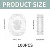 100 pcs Disposable Ear Covers for Shower, Clear Waterproof Ear