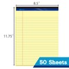 WritePads 8.5"x11" Legal Pads,Wide Ruled,Canary Paper,12 Pack,50 Sheets Per Writing