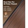 Real Wood Fiber PLA Filament 1.75mm 2025 Upgrade Spool Compatible