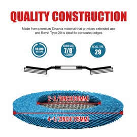 EZARC Flap Discs 80 Grit, 4 1/2 x 7/8-Inch Flap Sanding Disc, Type 29 Zirconia Grinding Wheel for Stainless Steel, Sheet Metal (50 Pack)