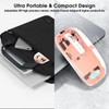 mouse inalámbrico transparente para computadora, mouse Bluetooth recargable, visualización de