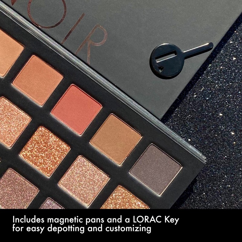 LORAC PRO Matte & Shimmer Eyeshadow Palette, Noir | Glitter