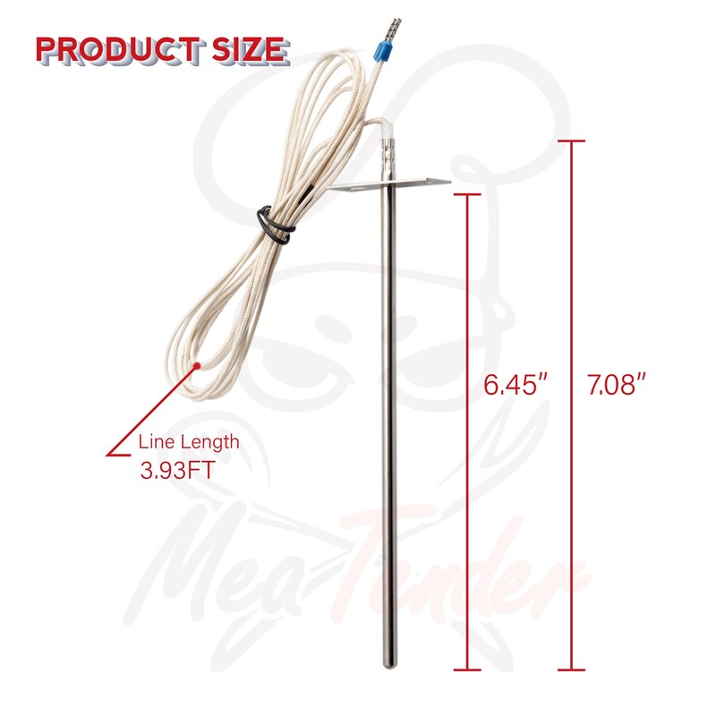 RTD Temperature Probe Sensor, Replacement for Traeger Grill Probe, Internal