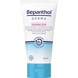 Bepanthol Derma Regenerating Hand Balm for Daily Care, Instantly Soothes Itchy, Dry Hands, Absorbs Quickly and Moisturises for up to 48 Hours. With B5 Regeneration Complex, 50 ml