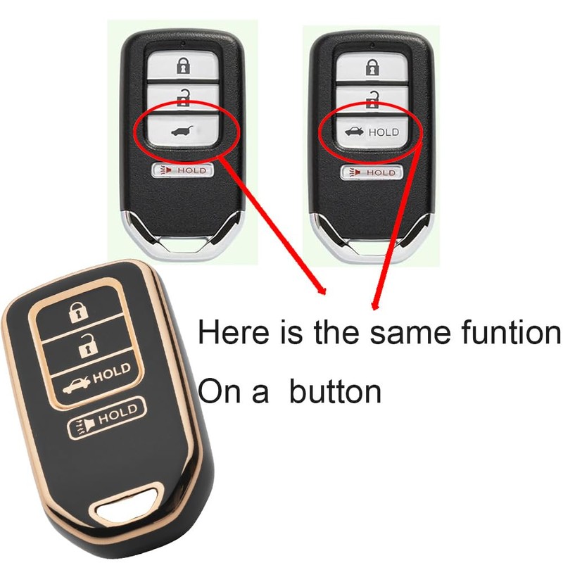 Tautrophen Key Fob Cover 2015-2022 for Honda Accord Civic Insight