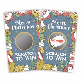 DYIRBIIY Christmas Scratch Off Game Cards, Christmas Party Game Cards, Festive Holiday Raffle Ticket for Prizes Adults Kids Groups, Christmas Countdown Activities - 40 Pack(GGK-006)