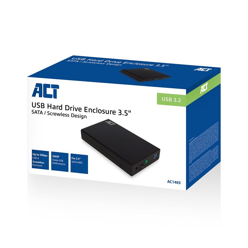 ACT 3.5" SATA I/II/III HDD Enclosure USB 3.0 UASP Support