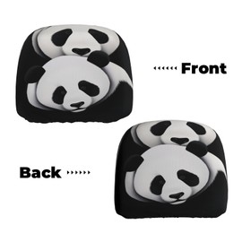 YPPAHHHH Car Headrest Cover Cute Animal Panda Bear Car Seat Headrest Cover Protector 2 Pcs Breathable Headrest Coverings for Women Men Headrest Cushion Case Universal Fit Truck SUV Auto