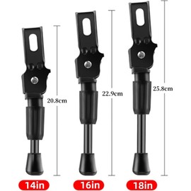 Adjustable Bike Kickstand Kids Bike Kickstand for 14/16/18 Inch Wheel Children's Bicycle Single-Side Kick Stand Rear Mount Bikes Support Racks (for 16 inch Wheels)