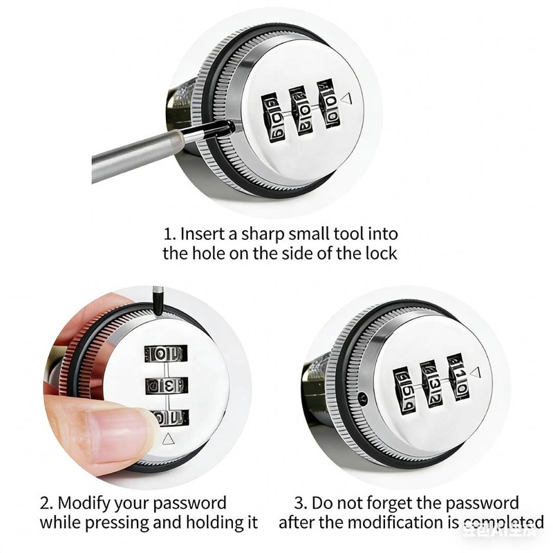 QANYEGN Combination Cam Lock, Cabinet Combination Locks, 3 Digit Combination