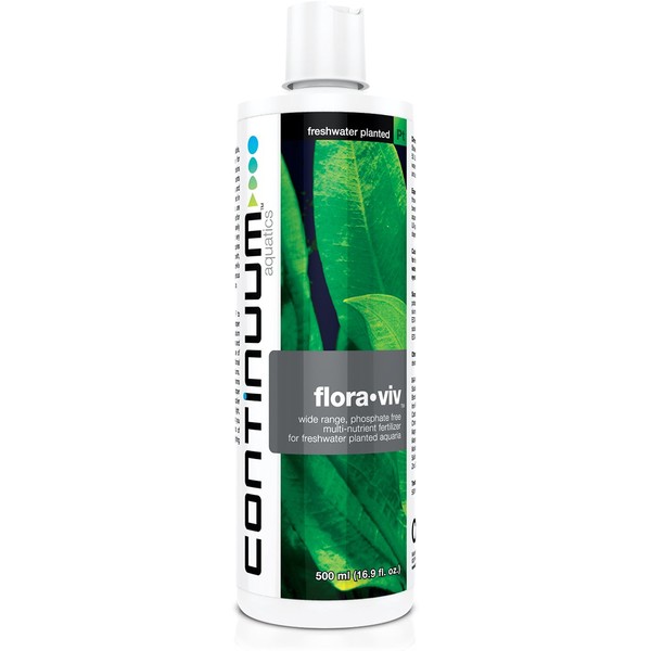 Continuum Aquatics Flora Viv – Multi Nutrient Fertilizer for Freshwater Planted Aquariums, Phosphate Free, 500-ml (QFV500)