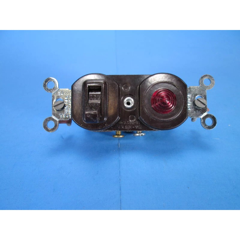 Leviton Vintage LEVITON Flush Toggle Switch & Neon Pilot Light