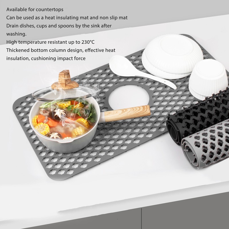 Hollow Insulated Kitchen Sink Mat Non Slip Multi Functional Large