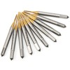 10pcs M0.9x0.225 Screw Tap High Speed Steel Drill Bits for
