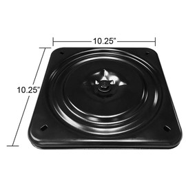 10.25" Square Swivel Replacement for Recliner Chair or Furniture - Ball Bearing Swivel Plate Mechanism - Flat - S1235-1