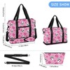 Travel Duffel Tote Bag Pink Skull Girl Sports Duffel Bag