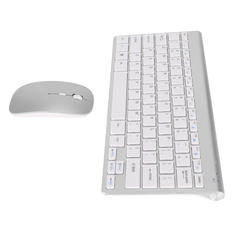Smart Wireless Keyboard Mouse Kit Silent LED Indicator Waterproof Power