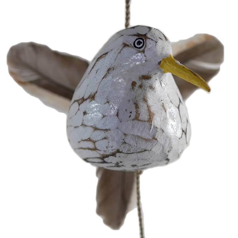 ART-CRAFT Seagull Wind Chime with Feather Propeller with 3 Decorative