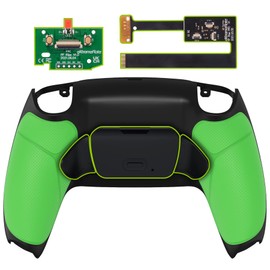 eXtremeRate Green Rubberized Grip Programable RISE 2.0 Remap Kit for ps5 Controller BDM 010 BDM 020, Upgrade Board & Redesigned Back Shell & Back Buttons - Controller NOT Included