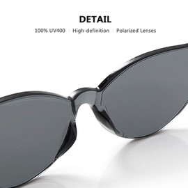 OLINOWL Cat Eye Rimless Sunglasses Oversized One Piece Colored Transparent Eyewear Retro Eyeglasses for Women Men