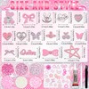 Sliver Pink Junk Case Charms with Bedazzled Kit Y2K Junk