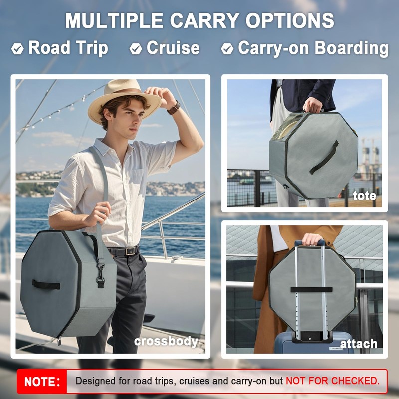 Bamneat Hat Box for Travel & Home Closet Storage, Side
