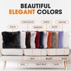Cheer Collection Throw Pillows for Couch and Bed, Soft Shaggy
