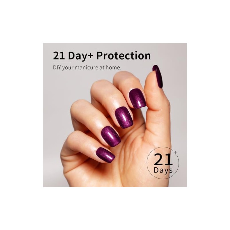 Esmalte de uñas en gel morado, 16 ml, esmalte en