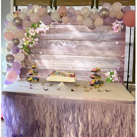 Floral Wooden Backdrop Green Leaf Pink flowers Photography Background Baby Shower Birthday Party Wedding Decorat Photo Props Banner (7x5FT)