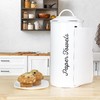 AuldHome Design Farmhouse Paper Towel Holder (White); Rustic Enamelware Countertop
