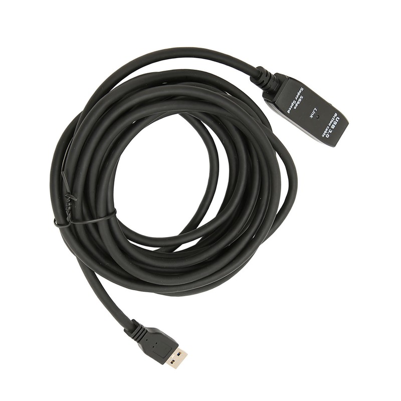 USB 3.0 Extension Cable Black 16.4ft 5Gbit Per Sec Male