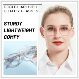 OCCI CHIARI Designer Reading Glasses for Women 3.5 Stylish Reader(1.0 1.25 1.5 1.75 2.0 2.25 2.5 2.75 3.0 3.5 4.0 5.0 6.0) larger Frame