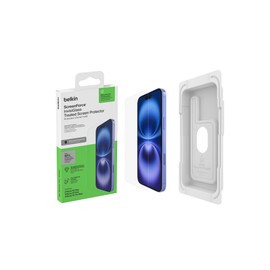 Belkin Belkin ScreenForce InvisiGlass Treated Screen Protector for iPhone 16 Plus, iPhone 15 Plus, & 14 Pro Max - Scratch-Resistant Impact Protection w/Included Easy Align Tray for Bubble-Free Application