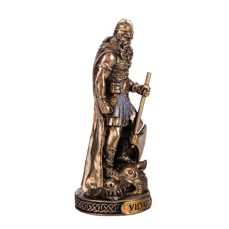 Vidar Scandinavian God Hand Painted Resin Figurines Bronze Miniature Statue