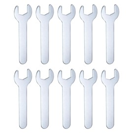 sourcing map 10pcs Small Wrench Open End Wrench 14x87x2mm Metric U-Shaped Single Open Ended Spanner Super Thin Small Flat Head Galvanizing Wrench for Automotive Repair Furniture Assembly