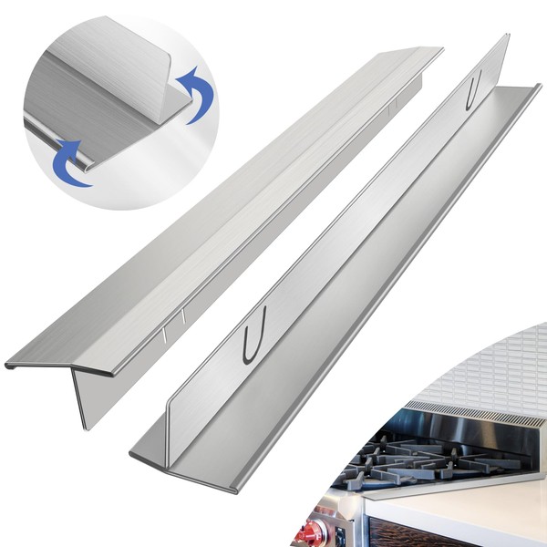 Stove Gap Covers Stainless Steel 2 Packs, 13.8~27.6 Inch Adjustable