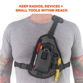 Ergodyne Squids 3145 Barcode Scanner Cross Body Chest Holster for Mobile Computers