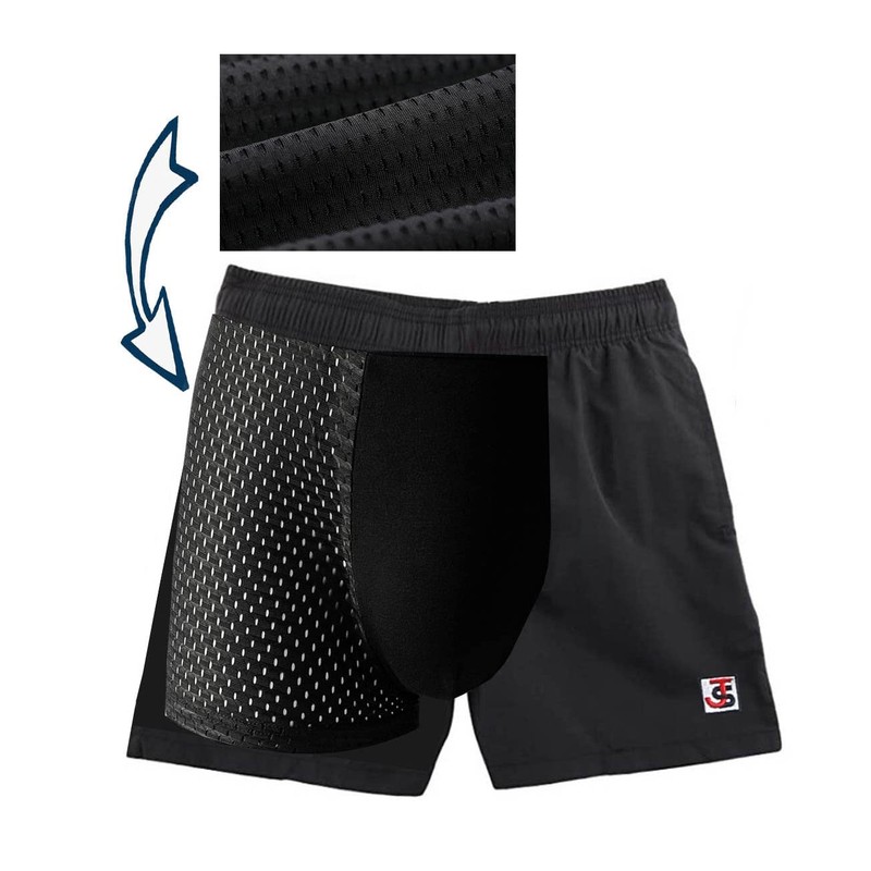 JustSun Men's Quick-Drying Board Shorts with Mesh Lining and Adjustable