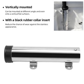 Wall Mounted Fishing Rod Holder, Boat Side Mounted Stainless Steel Fishing Rod Rack for Freshwater Saltwater Kayak