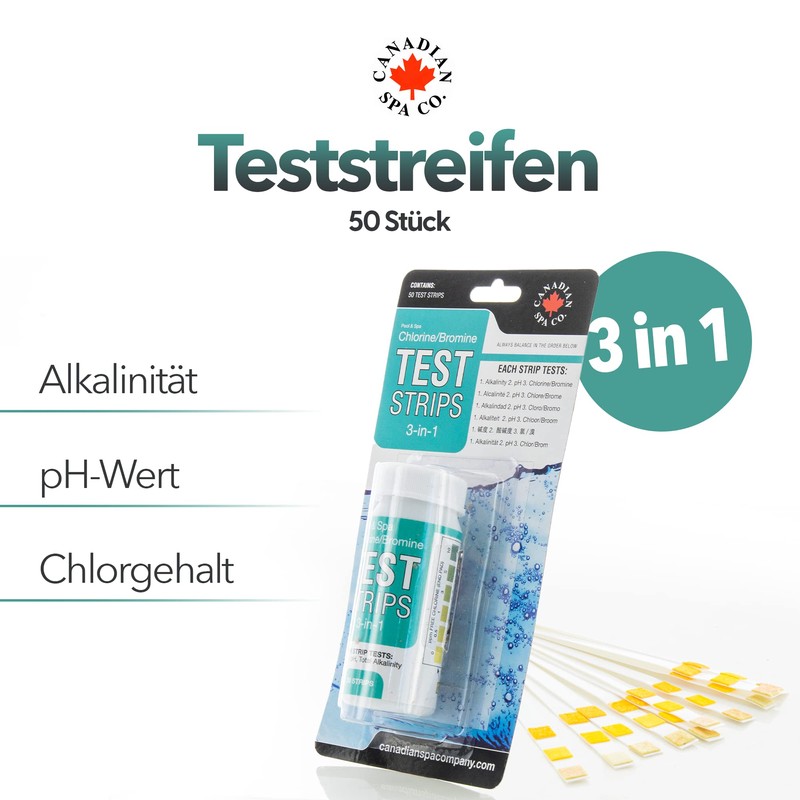 CANADIAN SPA CO. 3 in 1 Pool Test Strips for